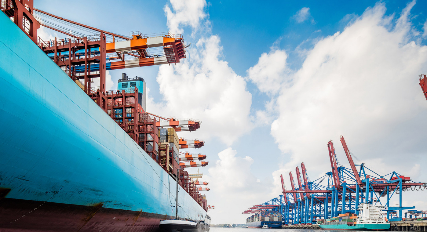 A shipyard awaiting freight