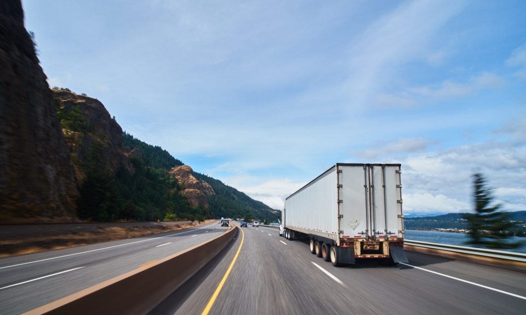 large freight truck on highway